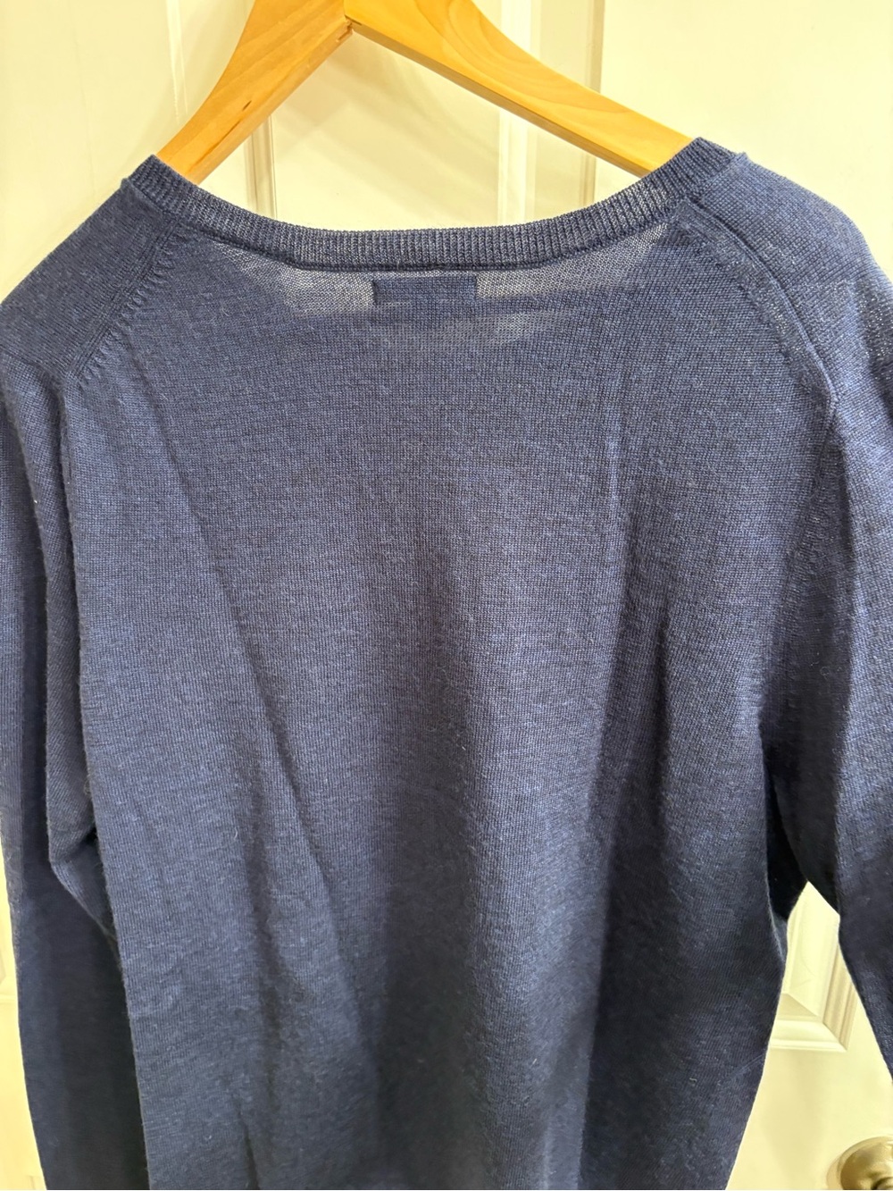 TALL Navy Button-Up Wool Blend Cardigan Sweater XL Tall - Picture 9 of 11